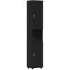 Image de vidaXL - Badkamerkast - set - TULUM - Zwart - 37 - x - 31,5 - x - 203 - cm - Bewerkt - hout