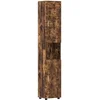 Image de vidaXL - Badkamerkast - set - met - opslag - TULUM - Rook - Eiken - 37 - x - 31,5 - x - 203 - cm