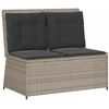 Image de vidaXL - Tuinbank - Lichtgrijs - poly - rattan