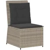 Image de vidaXL - Tuin - Sofa - met - kussen - Lichtgrijs - poly - rattan