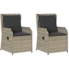 Image de vidaXL - Tuinbank - 2 - pcs - Lichtgrijs - poly - rattan