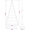 Image de vidaXL - Metalen - kerstboom - met - standaard - Zwart - 150 - cm - Staal