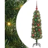 Image de vidaXL - Kunstkerstboom - Groen - 120 - cm - PVC - en - Staal - en - Kunststof
