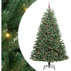 Image de vidaXL - Kunstmatige - Hinged - Kerstboom - Groen - 240 - cm - PVC - en - Metalen