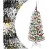 Image de vidaXL - Kunstmatig - Gelen - Kerstboom - met - LED - -striplichten - 120 - cm - PVC