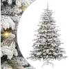 Image de vidaXL - Kunstmatige - Hinged - Kerstboom - Wit - 210 - cm - PE - en - PVC