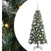Image de vidaXL - Kunstkerstboom - met - 150 - LED - Groen - 120 - cm - PVC - en - Plastic - en - Staal