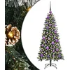 Image de vidaXL - Kunstkerstboom - met - 150 - LED - Groen - 120 - cm - PVC - en - Plastic - en - Staal