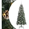 Image de vidaXL - Kunstkerstboom - met - 150 - LED - Groen - 150 - cm - PVC - en - Plastic - en - Staal
