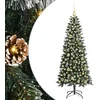 Image de vidaXL - Kunstkerstboom - met - 150 - LED - Groen - 150 - cm - PVC - en - Plastic - en - Staal