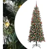 Image de vidaXL - Kunstkerstboom - met - 300 - LED - Groen - 180 - cm - PVC - en - Plastic - en - Staal