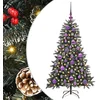 Image de vidaXL - Kunstkerstboom - met - 150 - LED - Groen - 120 - cm - PVC - en - Plastic - en - Staal