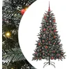 Image de vidaXL - Kunstkerstboom - Groen - 150 - cm - PVC - en - Plastic - en - Staal
