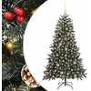 Image de vidaXL - Kunstkerstboom - Groen - 150 - cm - PVC - en - Plastic - en - Staal