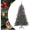 Image de vidaXL - Kunstkerstboom - Groen - 150 - cm - PVC - en - Plastic - en - Staal