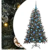 Image de vidaXL - Kunstkerstboom - Groen - 150 - cm - PVC - en - Plastic - en - Staal