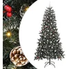 Image de vidaXL - Kunstkerstboom - met - 300 - LED - Groen - 240 - cm - PVC - en - Plastic - en - Staal
