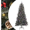Image de vidaXL - Kunstkerstboom - met - 300 - LED - Groen - 240 - cm - PVC - en - Plastic - en - Staal