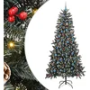 Image de vidaXL - Kunstkerstboom - met - 300 - LED - Groen - 240 - cm - PVC - en - Plastic - en - Staal