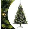 Image de vidaXL - Kunstmatige - Gehingde - Kerstboom - 150 - LEDs - Groen - 150 - cm - PVC - en - PE