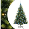 Image de vidaXL - Kunstmatige - Gehingde - Kerstboom - 150 - LEDs - Groen - 150 - cm - PVC - en - PE