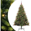Image de vidaXL - Kunstmatige - Scharnierende - Kerstboom - 300 - LEDs - Groen - 180 - cm
