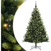 Image de vidaXL - Kunstmatige - Scharnierende - Kerstboom - 300 - LEDs - Groen - 180 - cm