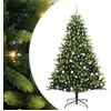 Image de vidaXL - Kunstmatige - Scharnierende - Kerstboom - 300 - LEDs - Groen - 180 - cm