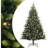 Image de vidaXL - Kunstmatige - Scharnierende - Kerstboom - 300 - LEDs - Groen - 180 - cm