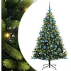 Image de vidaXL - Kunstmatige - Scharnierende - Kerstboom - 300 - LEDs - Groen - 180 - cm