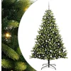 Image de vidaXL - Kunstmatige - Scharnierende - Kerstboom - 300 - LEDs - Groen - 240 - cm