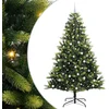 Image de vidaXL - Kunstmatige - Scharnierende - Kerstboom - 300 - LEDs - Groen - 240 - cm