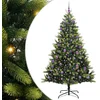 Image de vidaXL - Kunstmatige - Scharnierende - Kerstboom - 300 - LEDs - Groen - 240 - cm