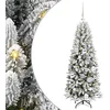 Image de vidaXL - Kunstkerstboom - met - 150 - LED - met - standaard - Wit - 120 - cm - PVC