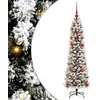 Image de vidaXL - Kunstkerstboom - met - 150 - LED - Wit - 120 - cm - PVC - en - Metaal - en - Plastic