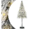 Image de vidaXL - Kerstboom - met - 300 - LED - met - standaard - Wit - 210 - cm - PE - en - Staal