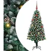 Image de vidaXL - Kunstkerstboom - Groen - 150 - cm - PVC - en - Staal - en - Kunststof