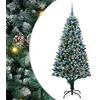 Image de vidaXL - Kunstkerstboom - Groen - 180 - cm - PVC - en - Staal - en - Kunststof
