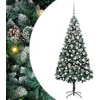 Image de vidaXL - Kunstkerstboom - Groen - 210 - cm - PVC - en - Staal - en - Kunststof