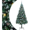 Image de vidaXL - Kunstkerstboom - Groen - 210 - cm - PVC - en - Staal - en - Kunststof