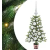 Image de vidaXL - Kerstboom - met - 150 - LED - met - standaard - Groen - 65 - cm - PE