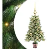 Image de vidaXL - Kerstboom - met - 150 - LED - met - standaard - Groen - 65 - cm - PE