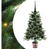 Image de vidaXL - Kerstboom - met - 150 - LED - met - standaard - Groen - 90 - cm - PE