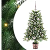 Image de vidaXL - Kerstboom - met - 150 - LED - met - standaard - Groen - 90 - cm - PE