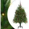 Image de vidaXL - Kerstboom - met - 150 - LED - met - standaard - Groen - 120 - cm - PE
