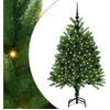 Image de vidaXL - Kerstboom - met - 150 - LED - met - standaard - Groen - 120 - cm - PE