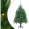 Image de vidaXL - Kerstboom - met - 150 - LED - met - standaard - Groen - 120 - cm - PE