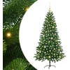Image de vidaXL - Kerstboom - met - 150 - LED - met - standaard - Groen - 150 - cm - PE