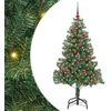 Image de vidaXL - Kerstboom - met - 150 - LED - met - standaard - Groen - 150 - cm - PVC