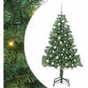 Image de vidaXL - Kerstboom - met - 150 - LED - met - standaard - Groen - 150 - cm - PVC